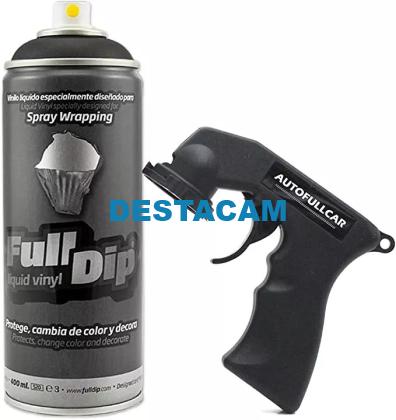 AUTOFULLCAR FULL DIP SPRAY VINILO LíQUIDO 400 ML CON ADAPTADOR (NEGRO)