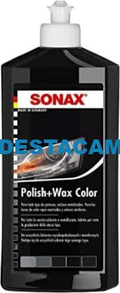 SONAX POLISH+WAX COLOR NANOPRO NEGRO (500 ML) PULIMENTO DE FUERZA MEDIA CON PIGMENTOS DE COL