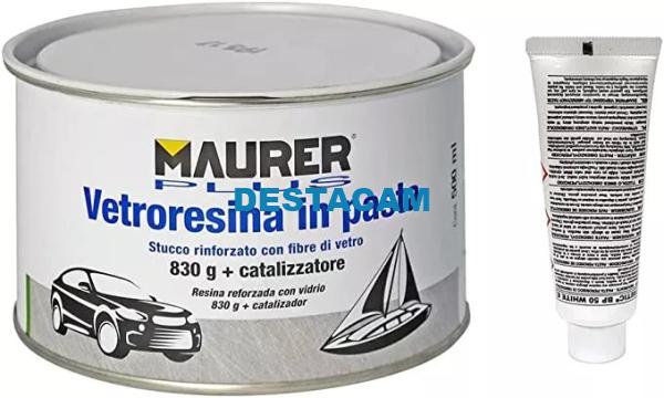 MAURER 14075020 MASILLA FIBRA VIDRIO 500 ML. (CON ENDURECEDOR), MULTICOLOR