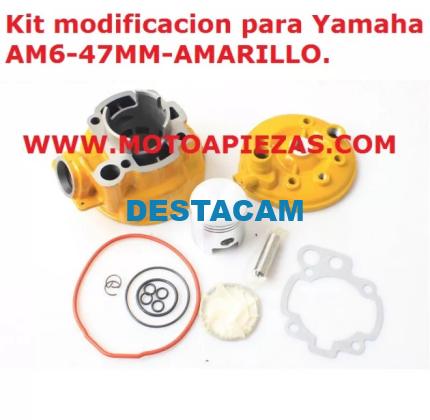 KIT DE MODIFICACION DE 40.3MM A 47MM MINARELLI AM6 AMARILLO. MOD-2027598669