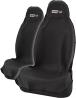 UPGRADE4CARS 2 X FUNDA DE ASIENTO DELANTERO IMPERMEABLE PARA COCHE UNIVERSAL NEGRO