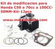 KIT DE MODIFICACION PARA HONDA C50 O 70CC A 100CC 50MM 12PCS KIT. MOD-1899132525