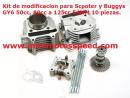 KIT DE MODIFICACION PARA SCOOTER Y BUGGYS GY6 50CC, 80CC A 125CC 54MM 10 PIEZAS. MOD-714448300