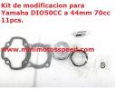 KIT DE CILINDRO MODIFICACION PARA YAMAHA DIO50CC A 44MM 70CC 11PCS. MOD-1826602915